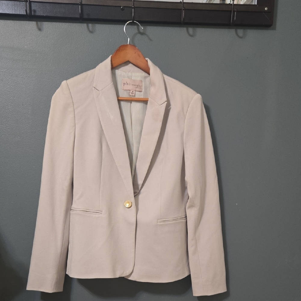 Philosophy Cream Blazer with Gold Button